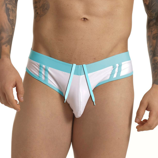 ACTIVE WHITE BLUE SWIM BRIEF