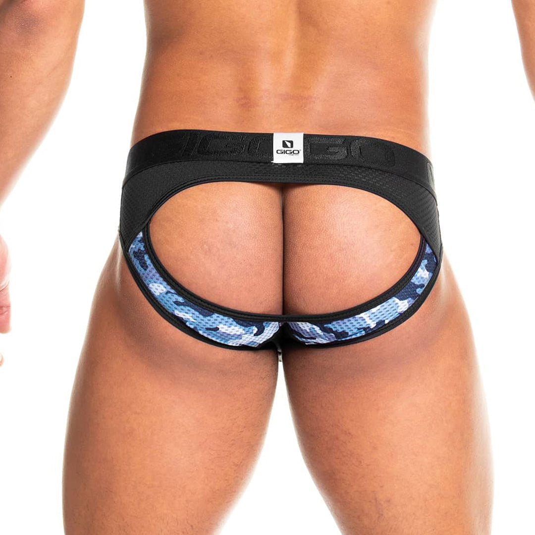 CAMO BLACK BRIEF JOCKSTRAP