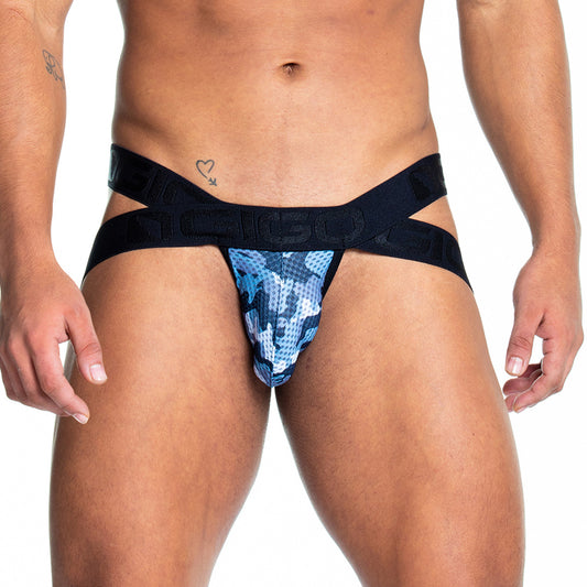 CAMO BLACK JOCKSTRAP