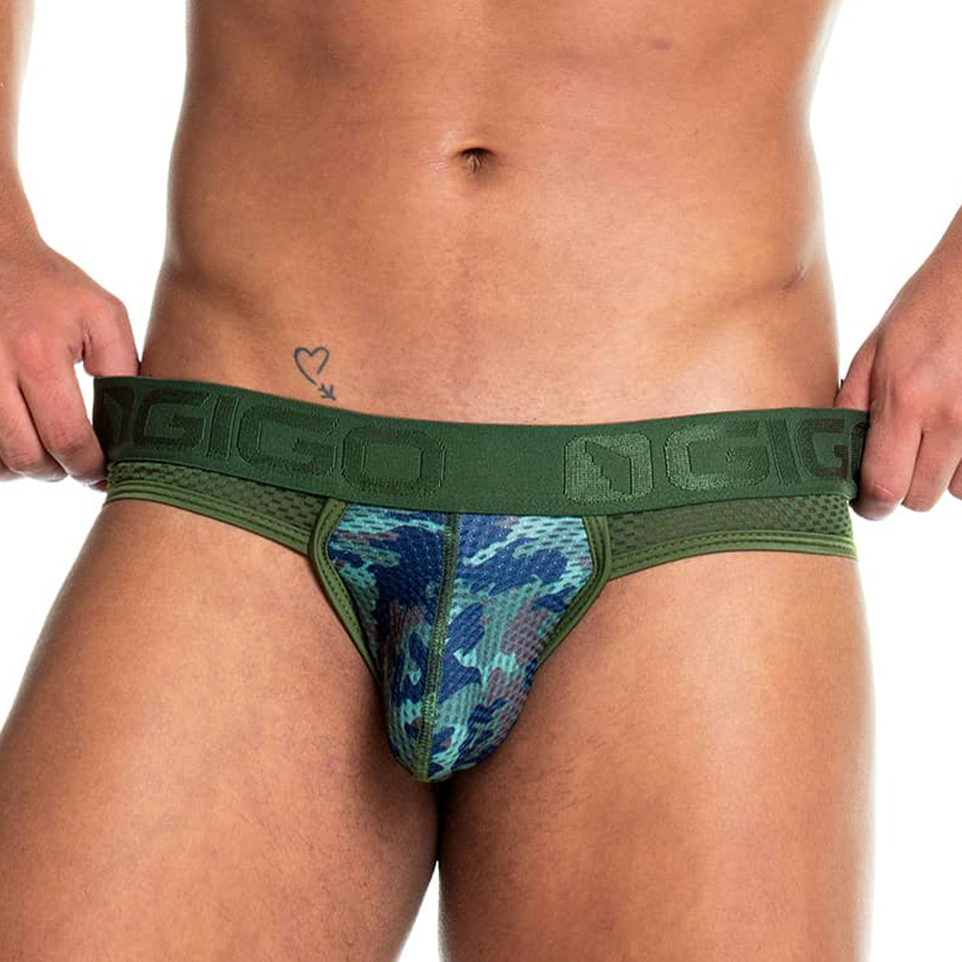 CAMO GREEN BRIEF JOCKSTRAP