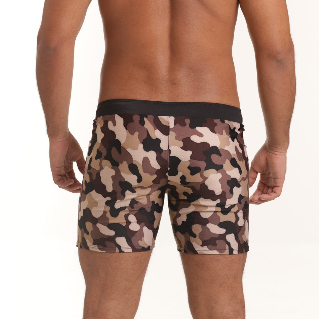 COMBAT BROWN BEACHWEAR