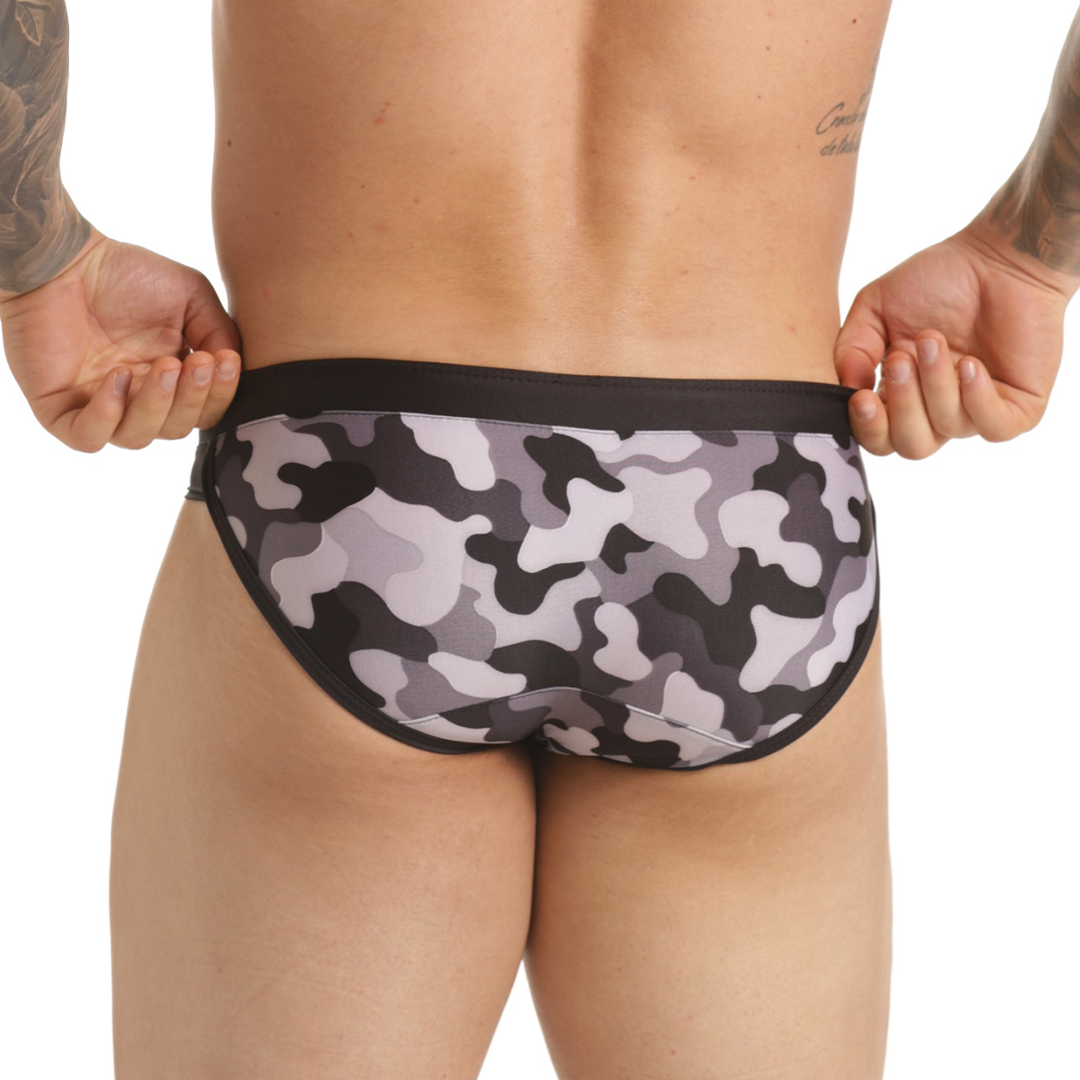 COMBAT GRAY SWIM BRIEF