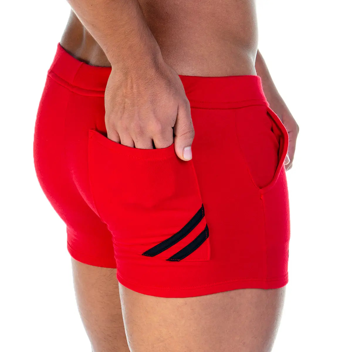 FOREVER HEAVY RED BLACK SHORT