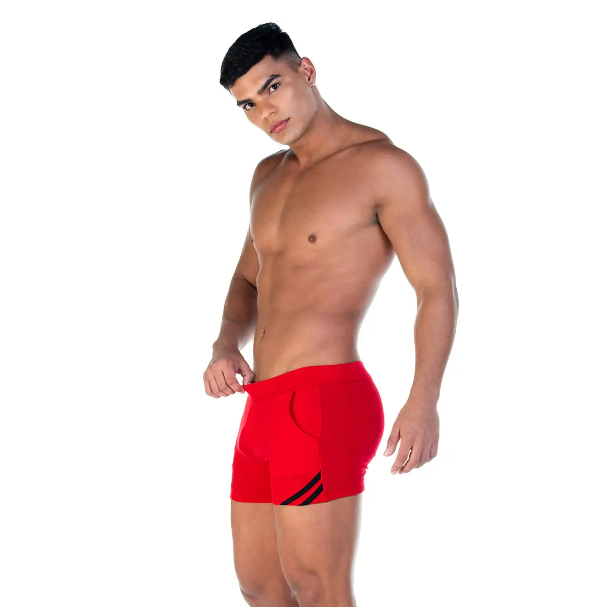 FOREVER HEAVY RED BLACK SHORT