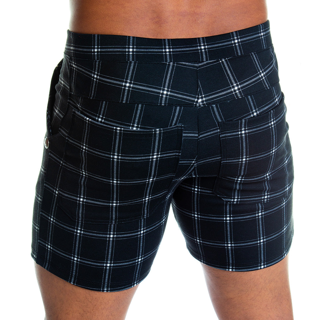 FORMAL BLACK SQUARE SHORT