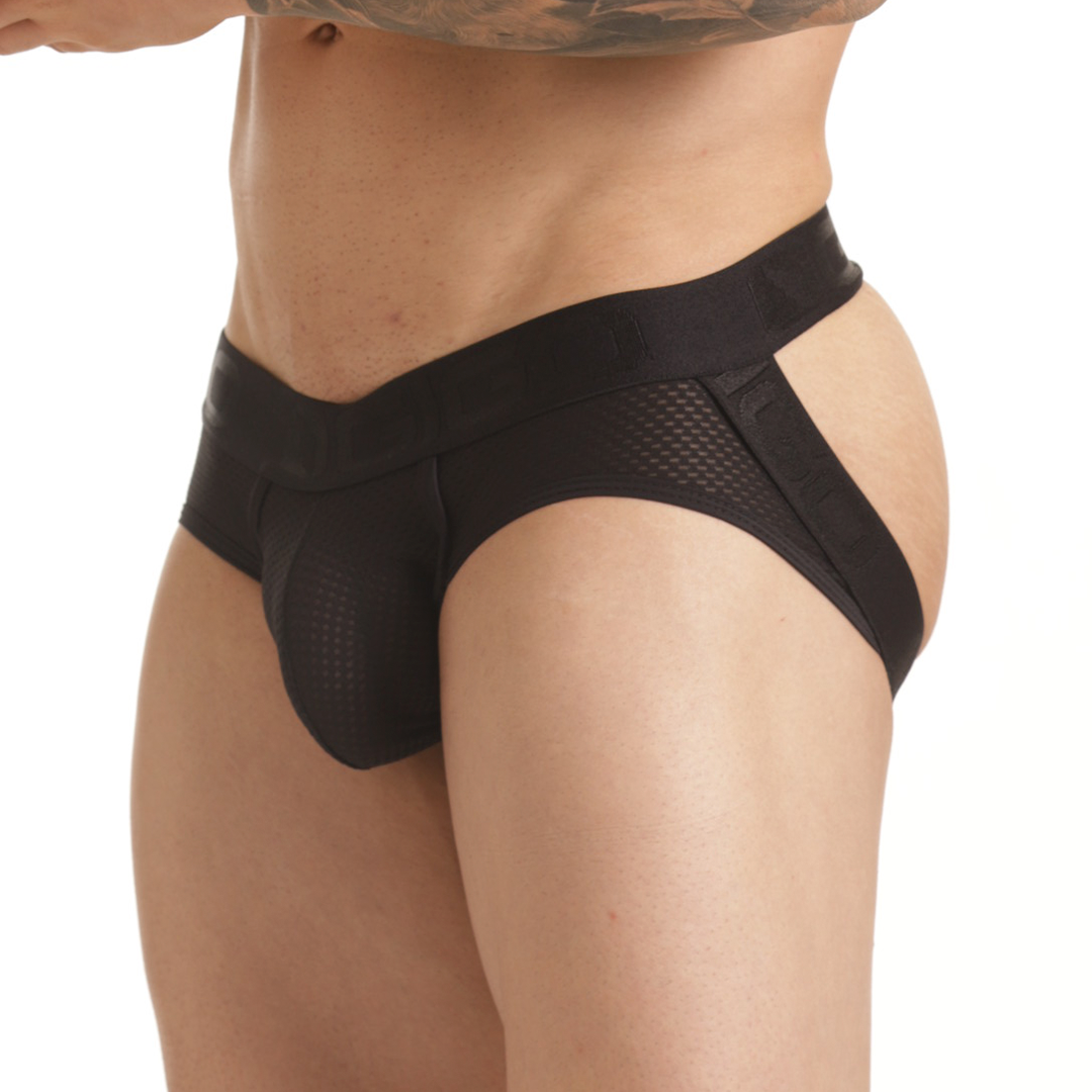 INSUPERABLE BLACK BRIEF JOCKSTRAP