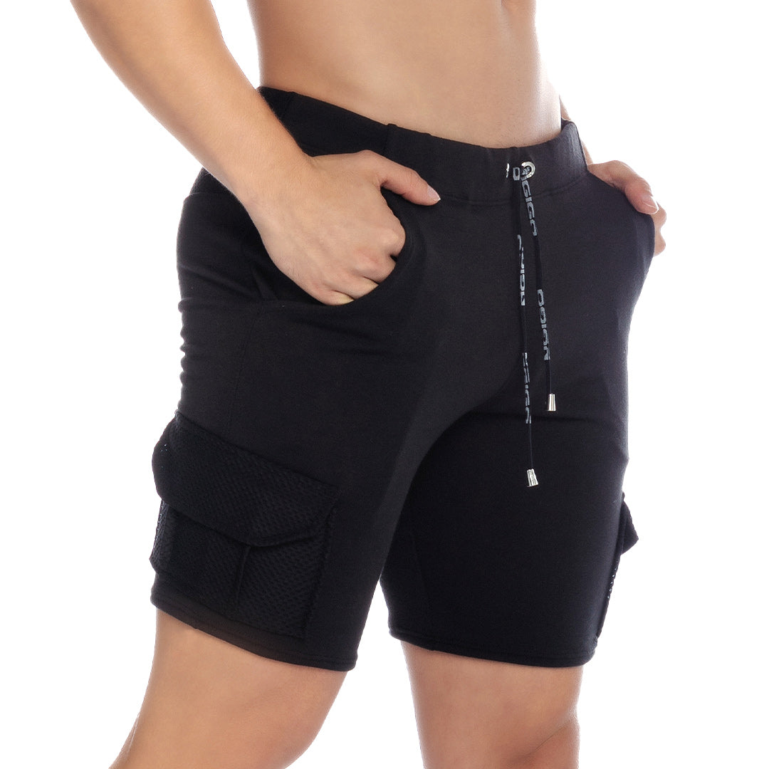 POCKET BLACK SHORT