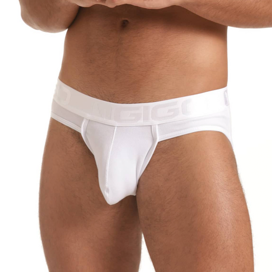 SCANALING WHITE BRIEF JOCKSTRAP