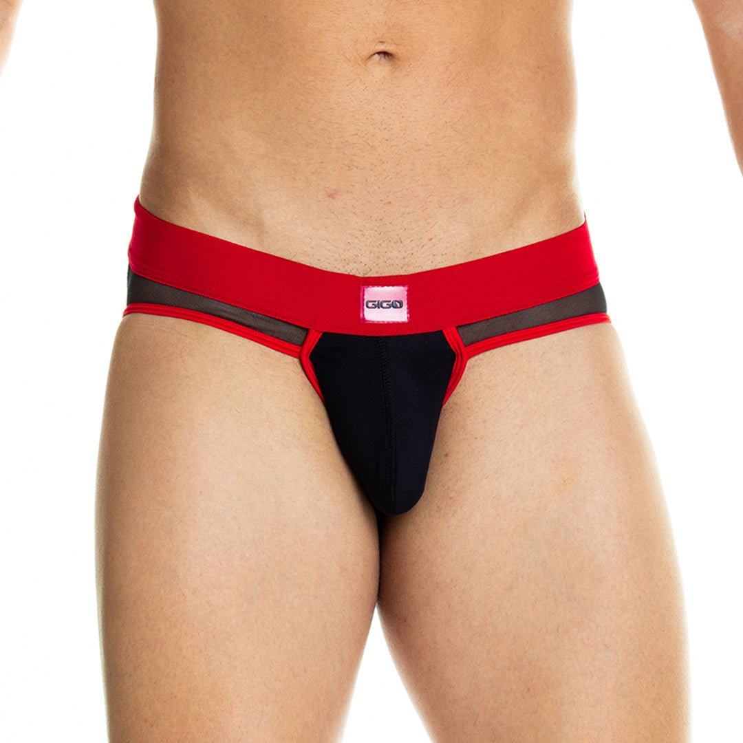 SKIN RED BRIEF JOCKSTRAP