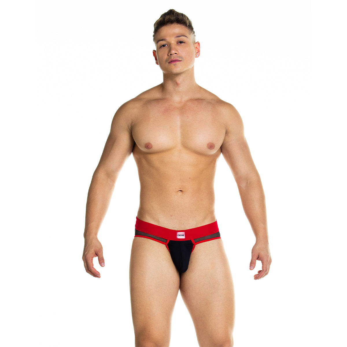 SKIN RED BRIEF JOCKSTRAP