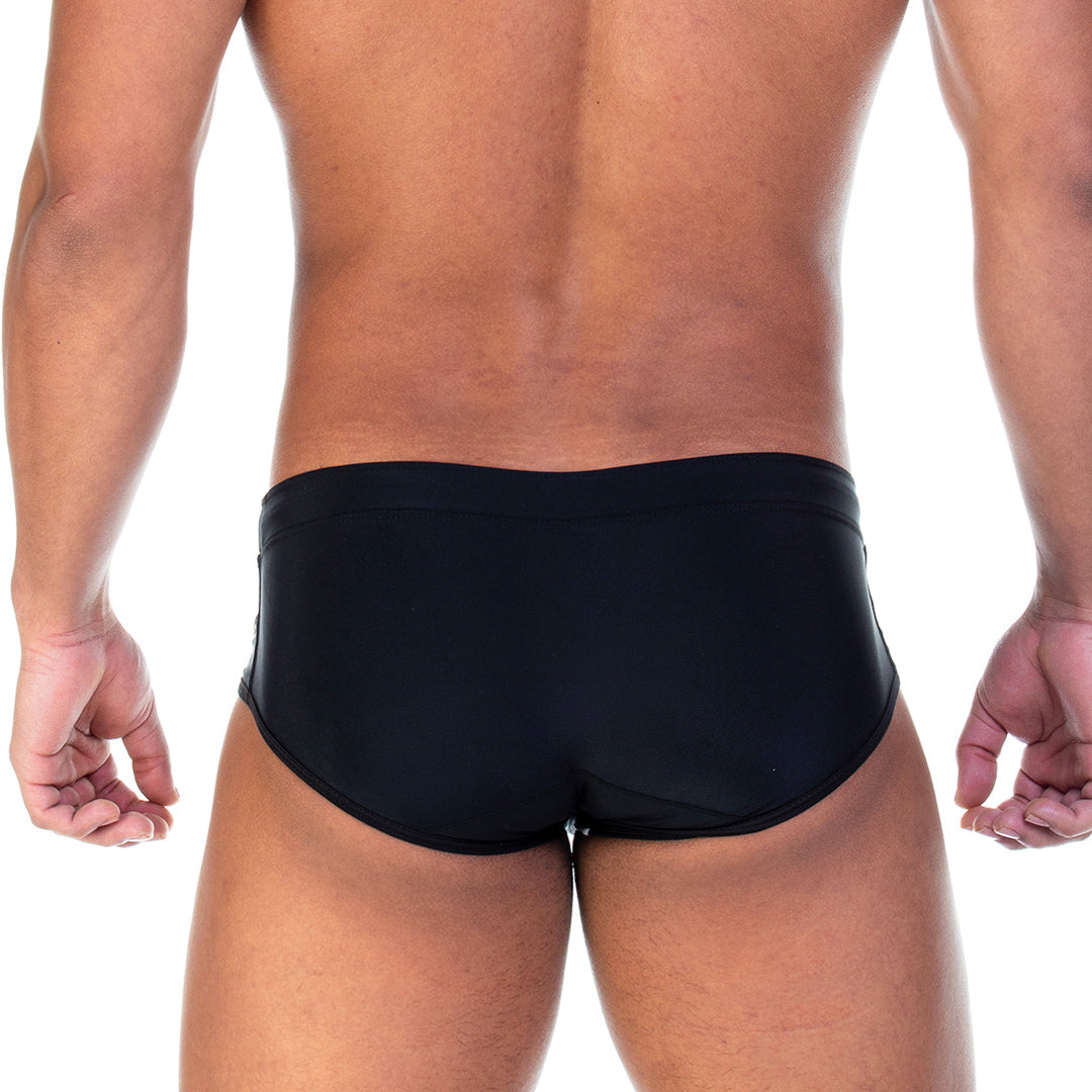 SOCCER BLACK SWIM BRIEF