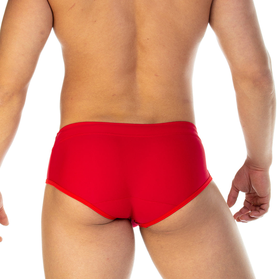 SOCCER RED SWIM BRIEF