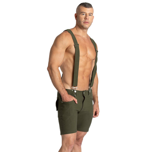 SUSPENDERS GREEN SHORT