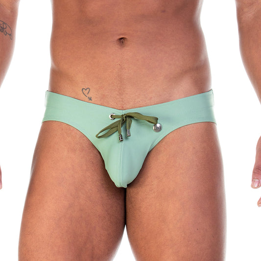 TRADITIONAL GREEN SWIM BRIEF